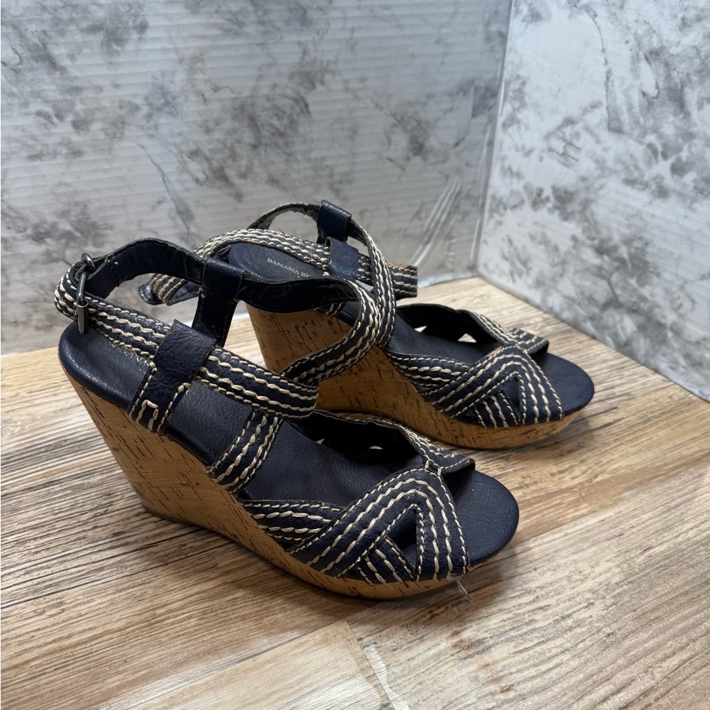 Banana Republic Factory Store Blue Wedges